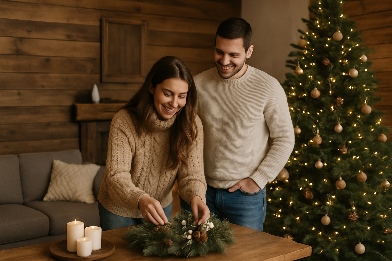 Cum să folosești textura lemnului în amenajarea de iarnă