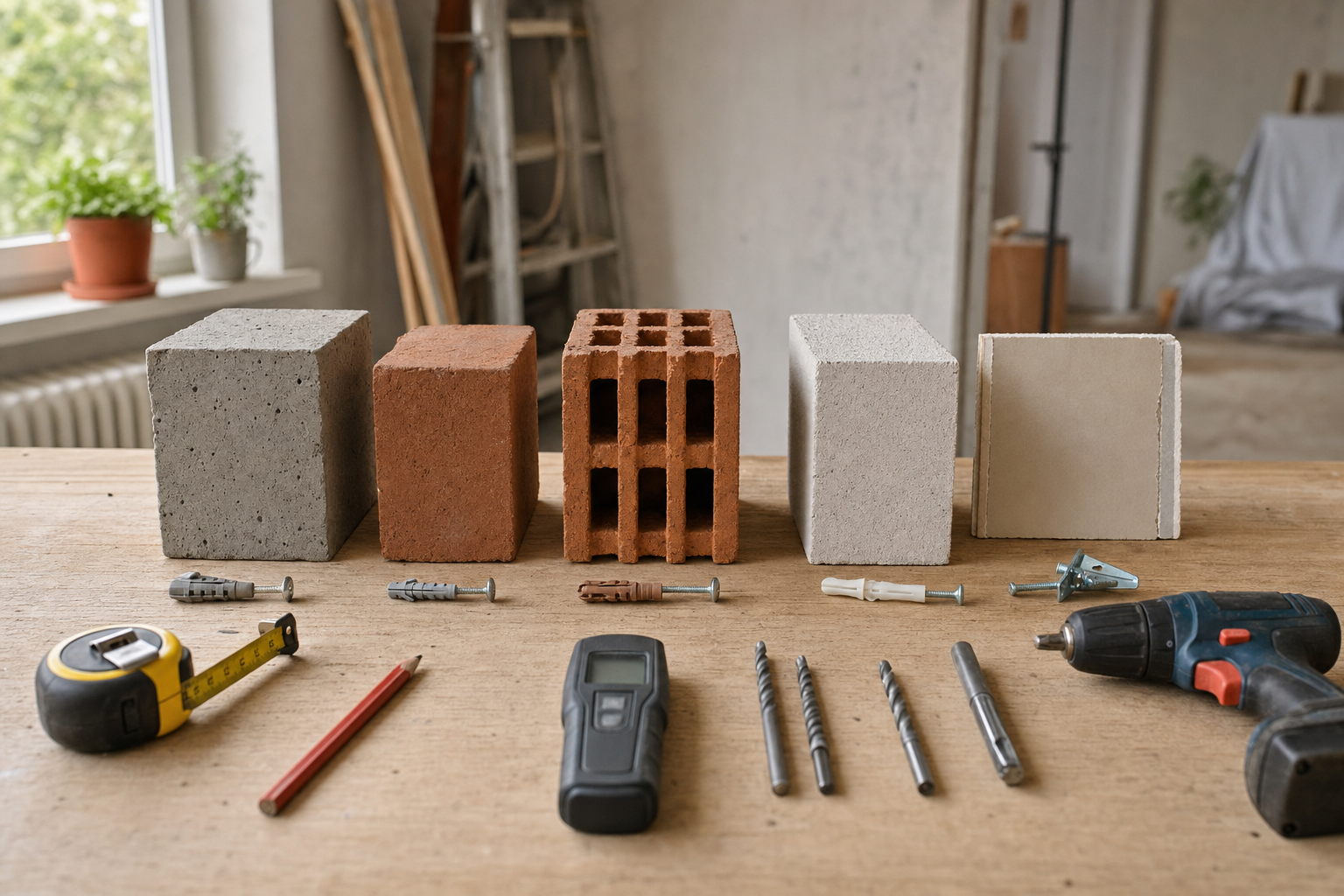 Cum alegi diblurile pentru beton, cărămidă și gips-carton