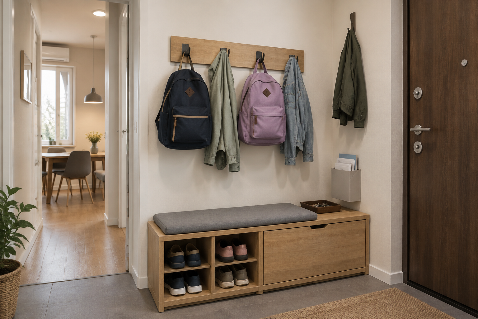 Ghiozdane în hol: cum organizezi intrarea pentru zilele de școală