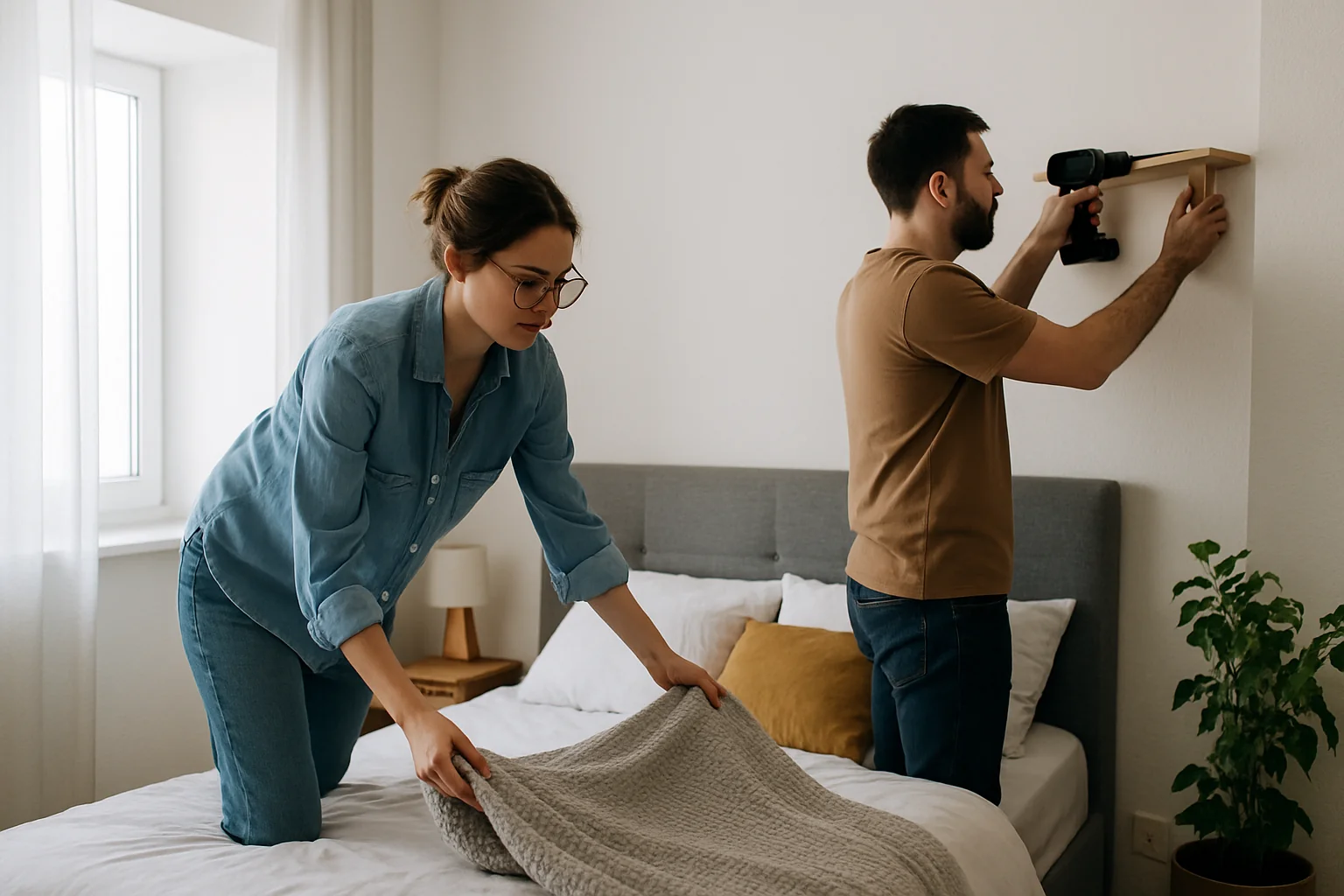 Idei de amenajare pentru dormitor mic de 10 mp