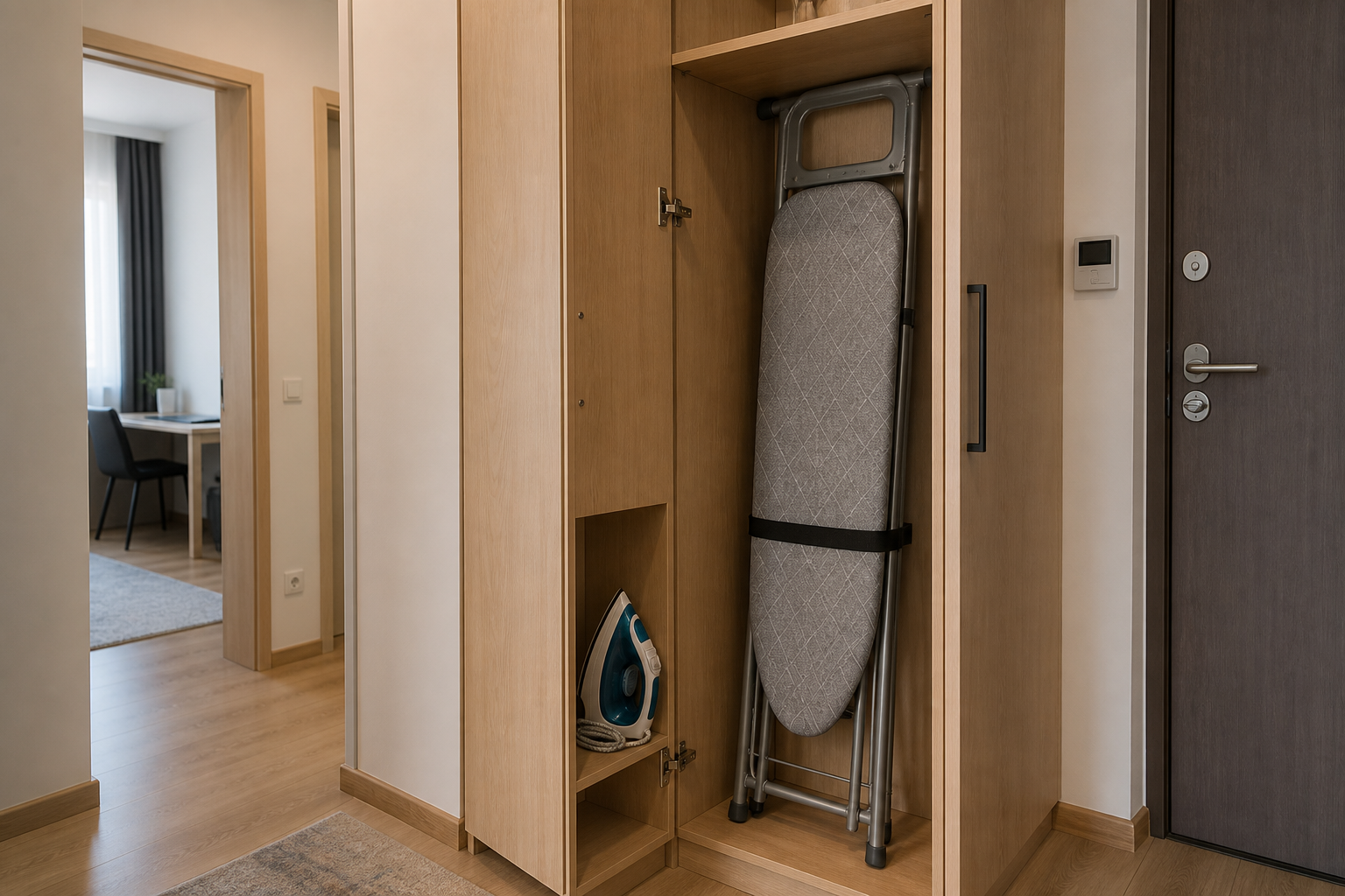 Unde depozitezi masa de călcat într-un apartament mic