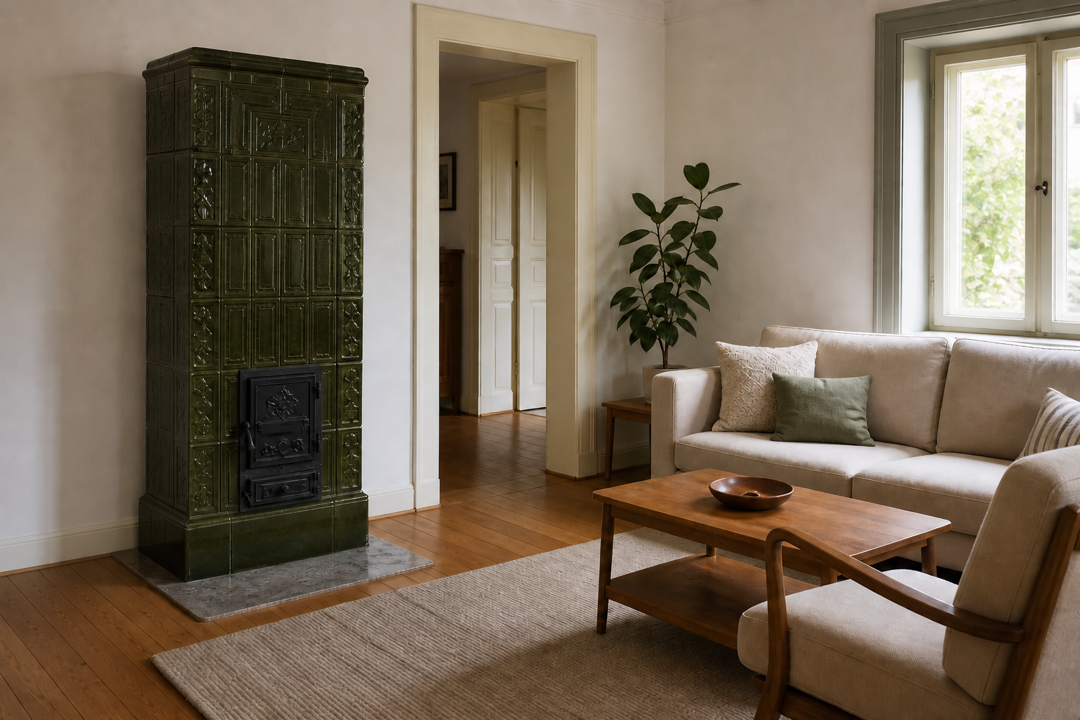 Sobă de teracotă în living: mobilier, distanțe și finisaje sigure