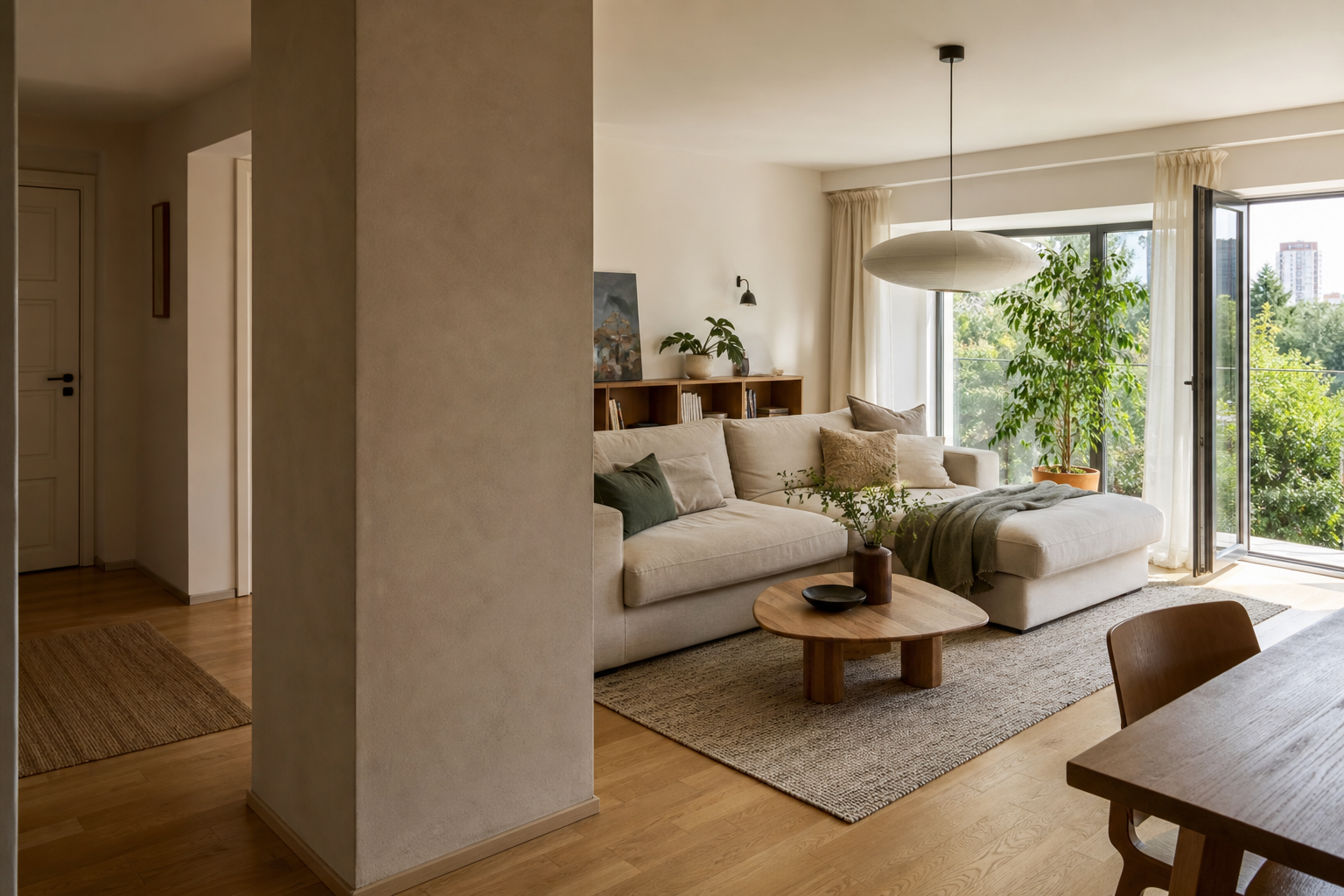 Stâlp structural în living: cum îl integrezi fără să pierzi spațiu