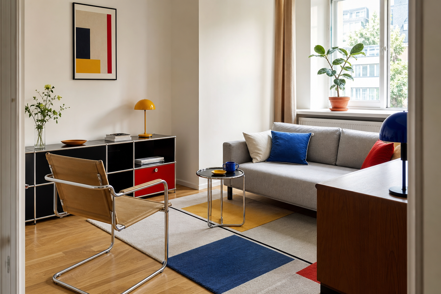 Stilul Bauhaus în amenajări: geometrie, culori și mobilier funcțional