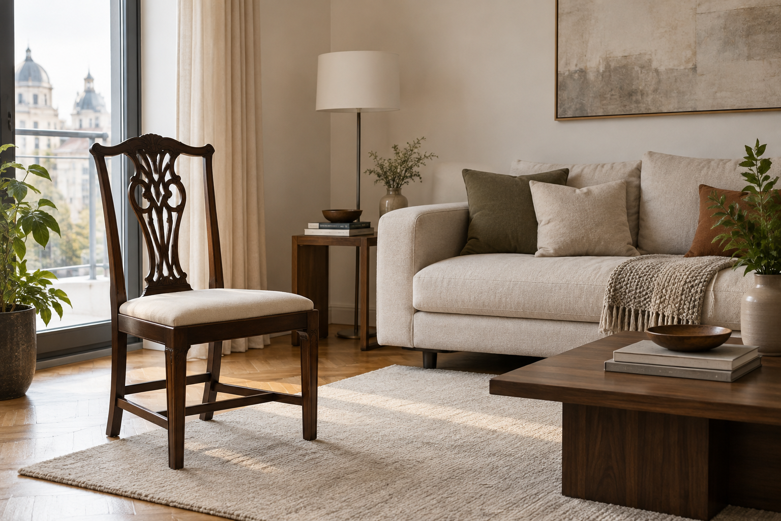 Stilul Chippendale în amenajări: mobilier sculptat, proporții și dozaj