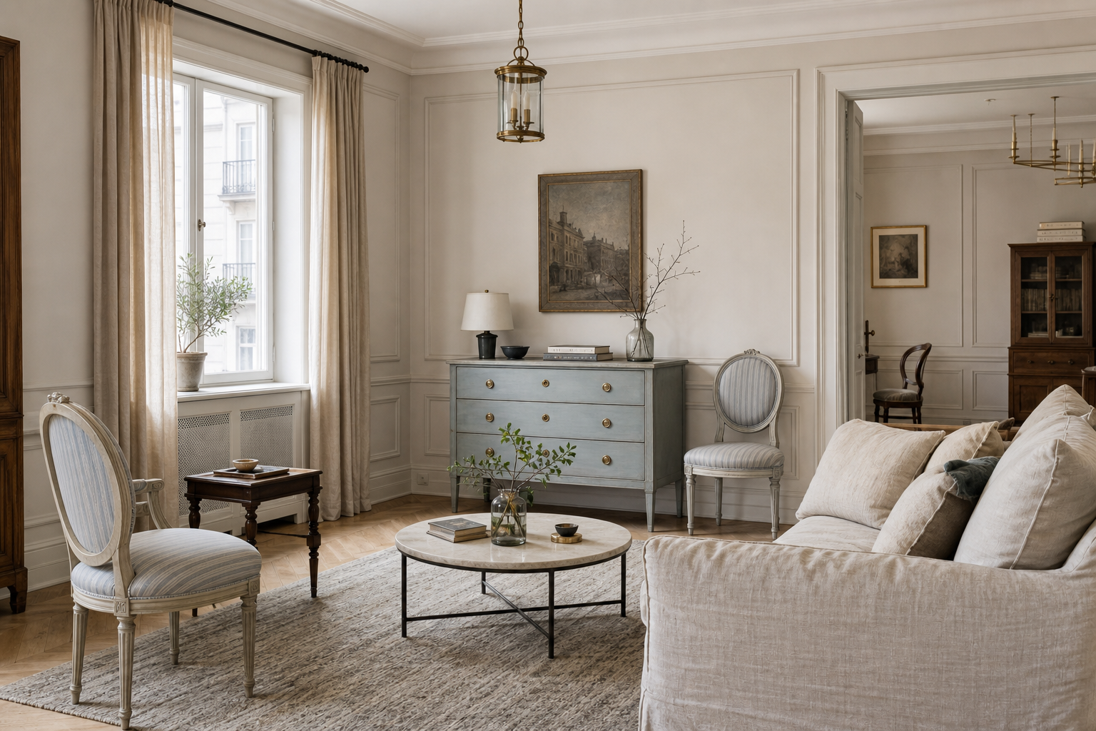 Stilul Gustavian în amenajări: mobilier, culori și textile