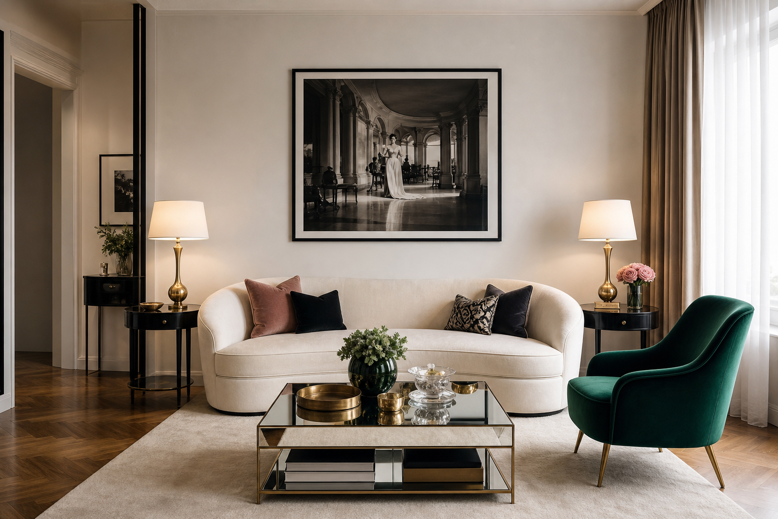 Stilul Hollywood Regency în amenajări: mobilier, culori și accente