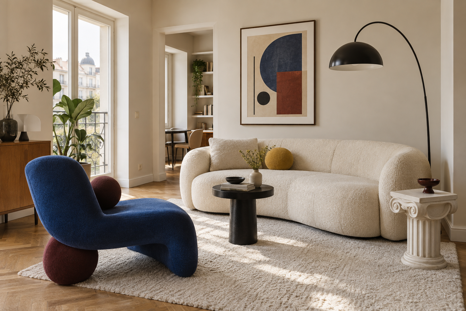 Stilul postmodern în amenajări: culori, forme și referințe fără decor de platou